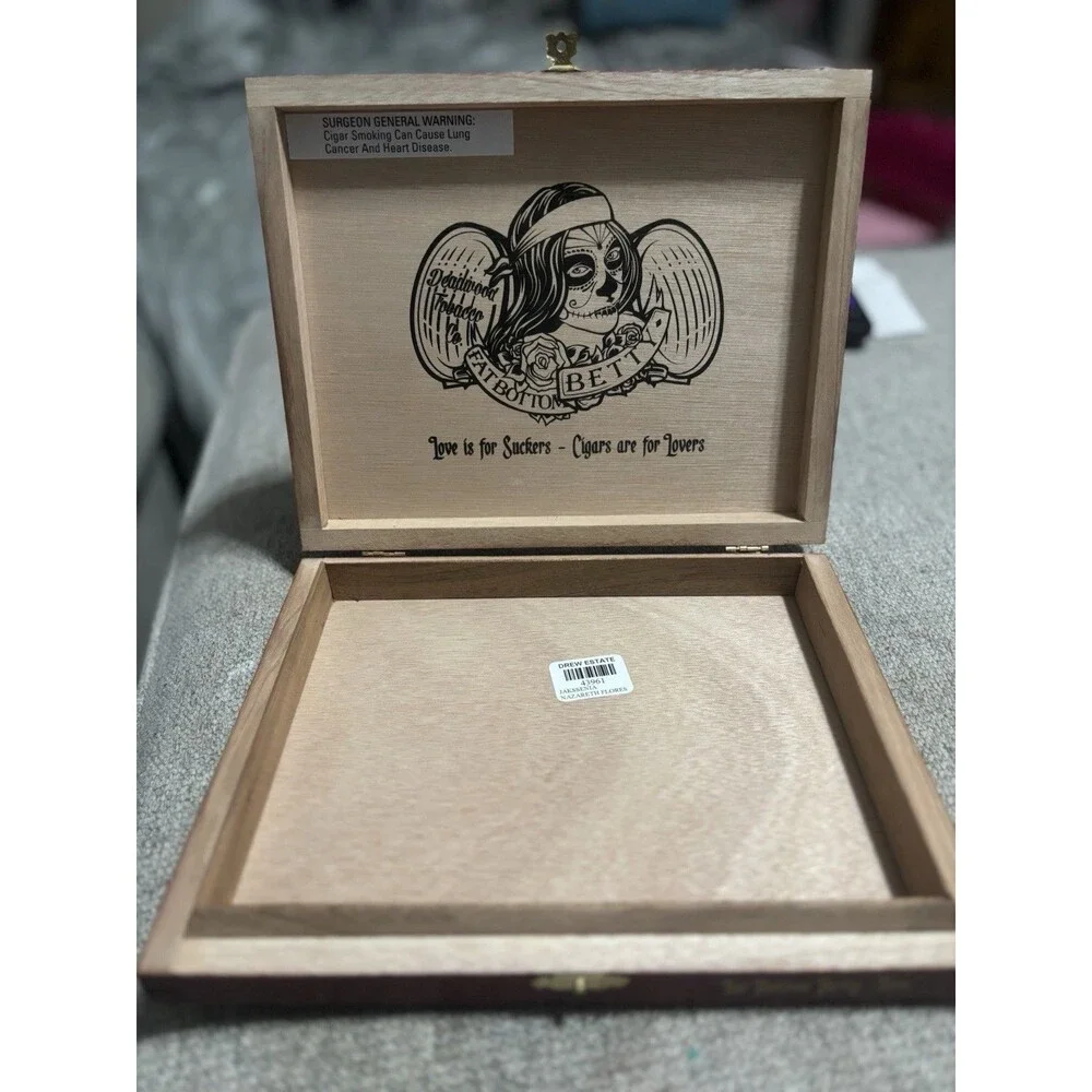 Deadwood Fat Bottom Betty Toro Empty Wooden Cigar Box 9x7.5x1.5